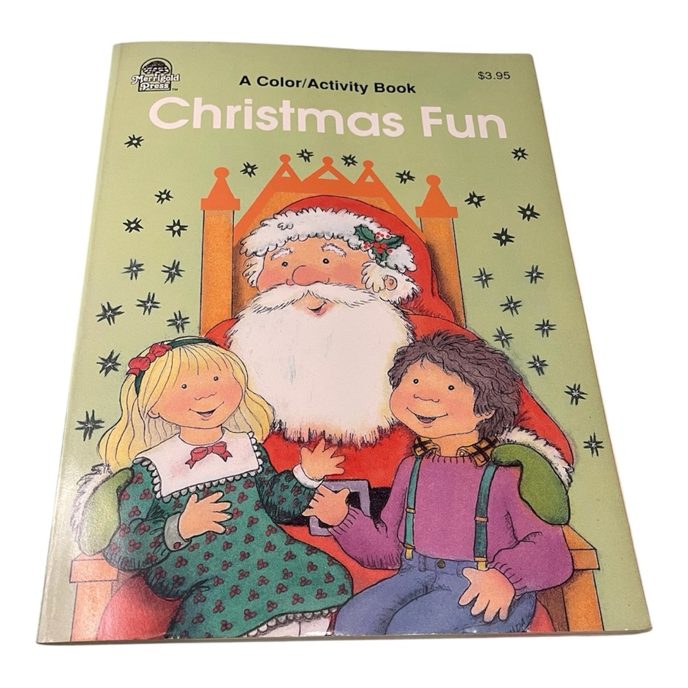 Vintage 1993 Merrigold Press Christmas Fun Activity Coloring Book Unused